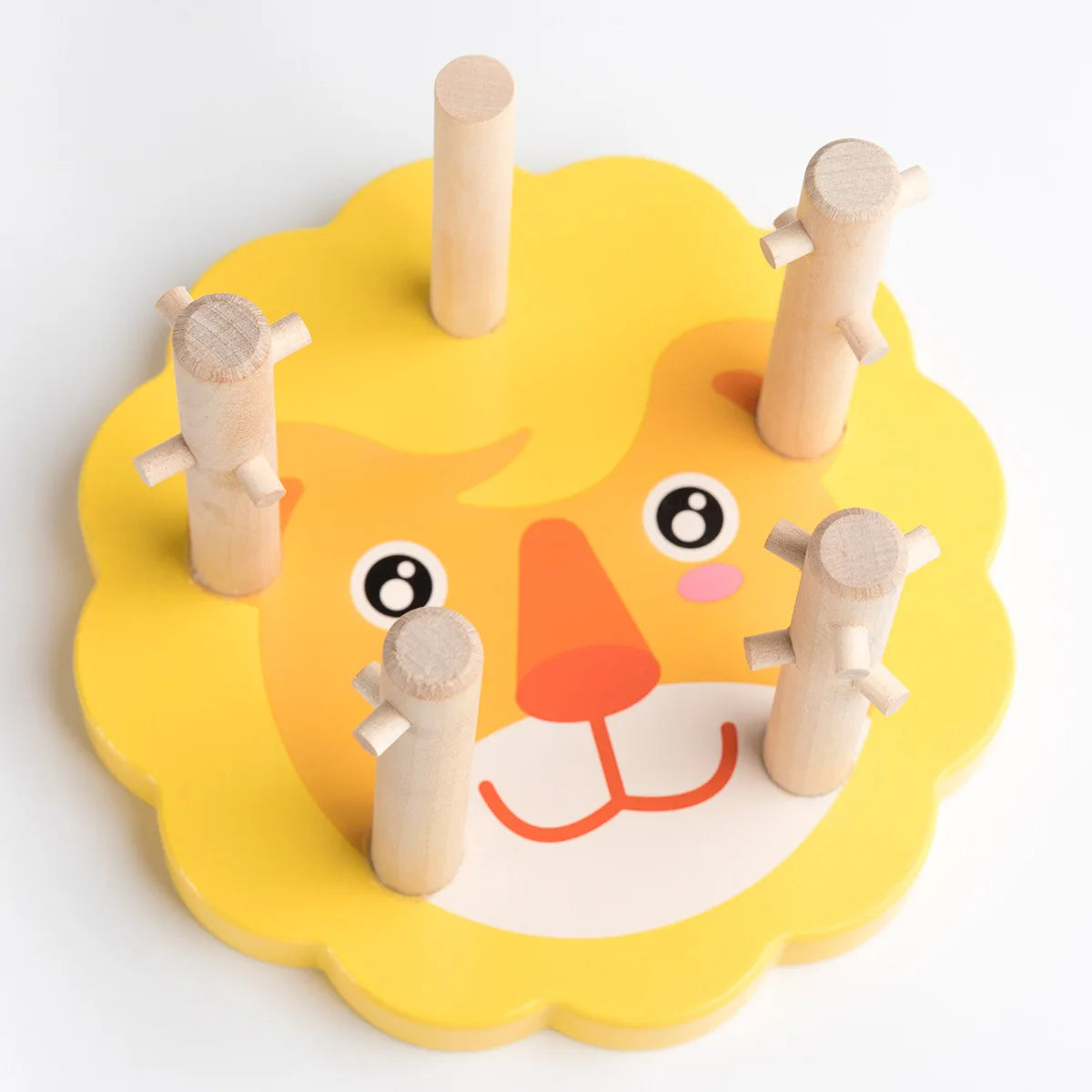 Montessori Holzbausteine Lernspielzeug mit Löwenpuzzle bei zodobi.com