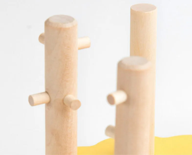 Montessori Holzbausteine Lernspielzeug mit Löwenpuzzle bei zodobi.com