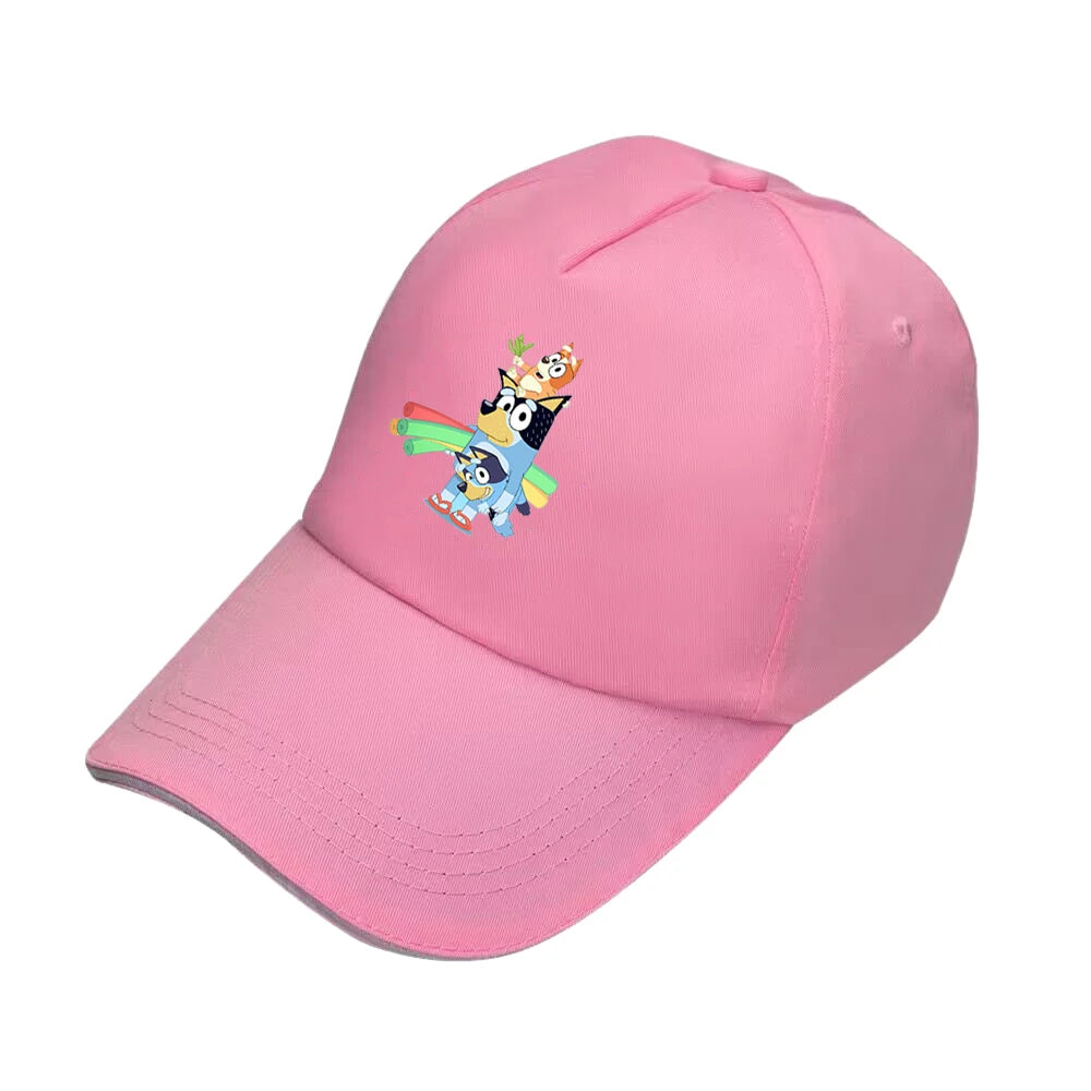 Bluey und Bingo Baseball Cap – Cartoon Design, gedruckt, Baumwolle bei Zodobi