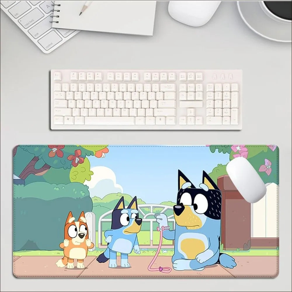 Bluey und Familie Gaming Mouse Pad – Bluey, Bandit, Bingo, Chilli, gedrucktes Design, Naturgummi bei Zodobi