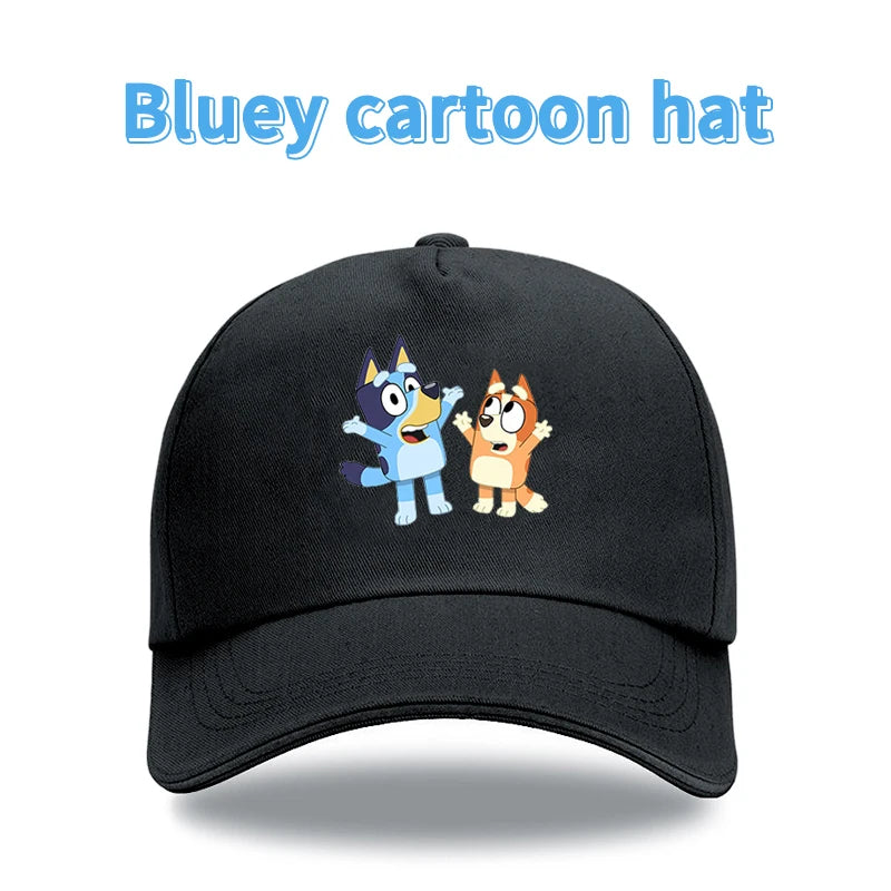 Bluey und Bingo Baseball Cap – Cartoon Design, gedruckt, Baumwolle bei Zodobi