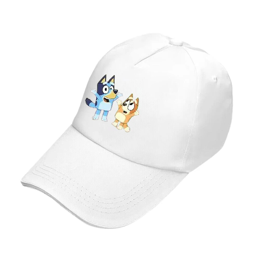 Bluey und Bingo Baseball Cap – Cartoon Design, gedruckt, Baumwolle bei Zodobi