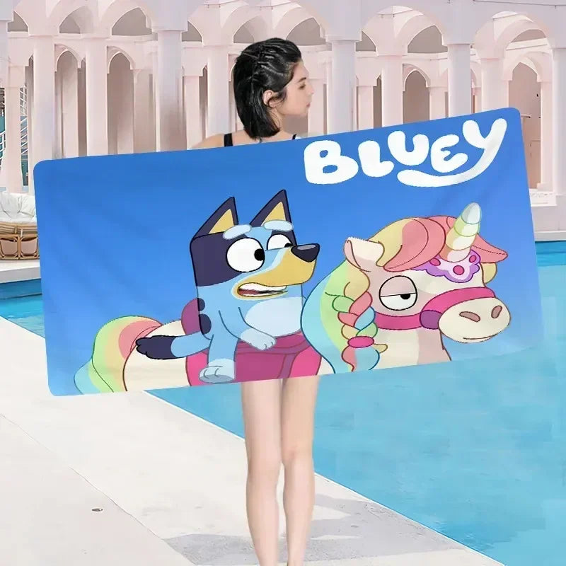 Bluey Strandtuch schnelltrocknend und tragbar bei zodobi.com