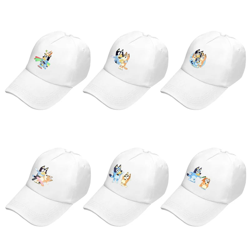 Bluey und Bingo Baseball Cap – Cartoon Design, gedruckt, Baumwolle bei Zodobi