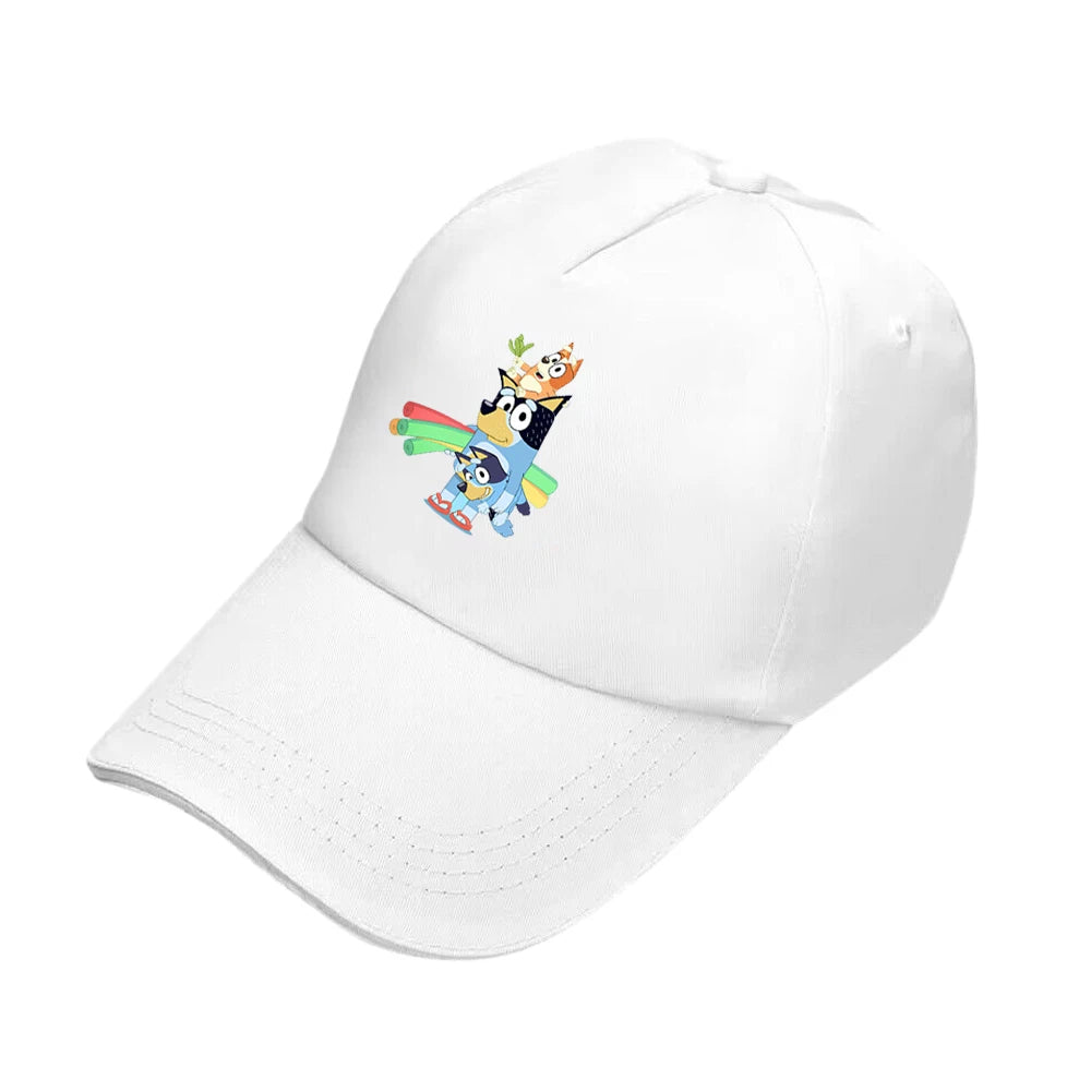 Bluey und Bingo Baseball Cap – Cartoon Design, gedruckt, Baumwolle bei Zodobi