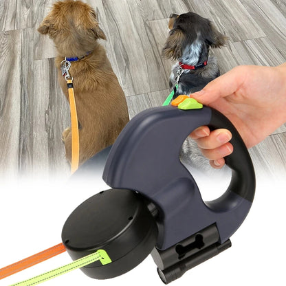 Doppelte Hunde-Leine mit LED für 2 Hunde bei Zodobi