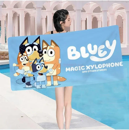 Bluey Strandtuch schnelltrocknend und tragbar bei zodobi.com