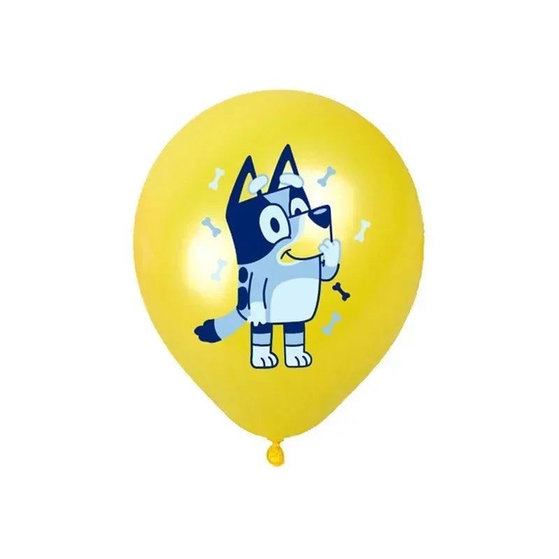 Bluey Geburtstags-Luftballons Set – 10 Stück für Kinderparty bei Zodobi