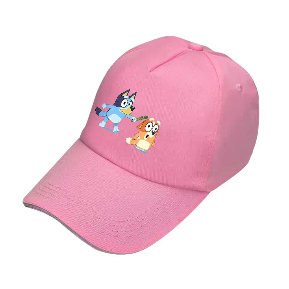 Bluey und Bingo Baseball Cap – Cartoon Design, gedruckt, Baumwolle bei Zodobi