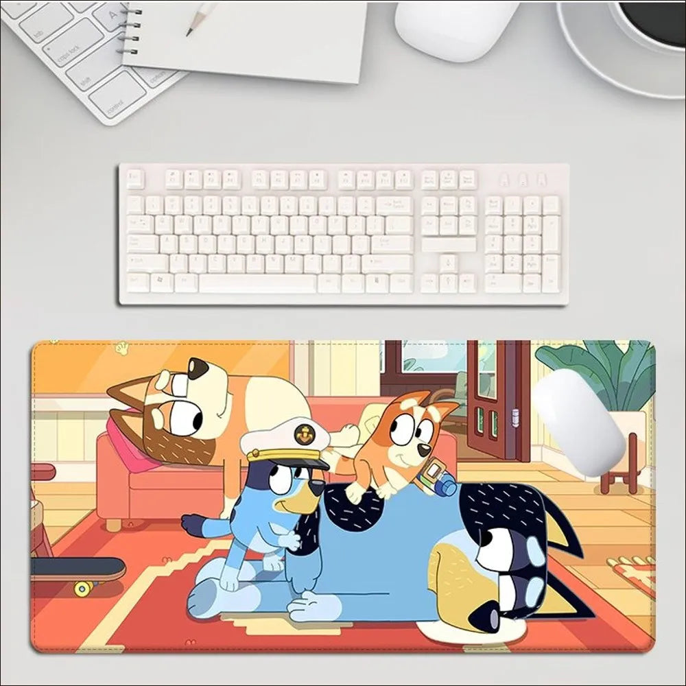 Bluey und Familie Gaming Mouse Pad – Bluey, Bandit, Bingo, Chilli, gedrucktes Design, Naturgummi bei Zodobi