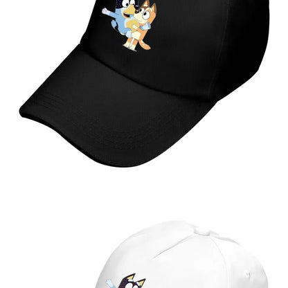 Bluey und Bingo Baseball Cap – Cartoon Design, gedruckt, Baumwolle bei Zodobi