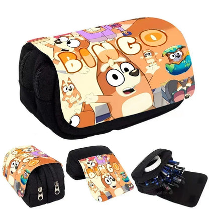 Bluey und Bingo Bleistift-Tasche – Schulzubehör bei Zodobi