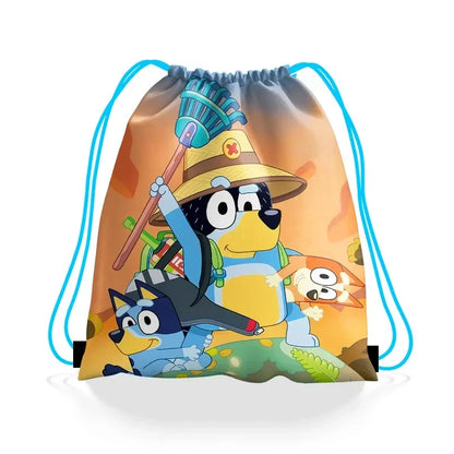 Bluey und Bingo Kordelzug Rucksack – Reisetasche für Kinder bei Zodobi