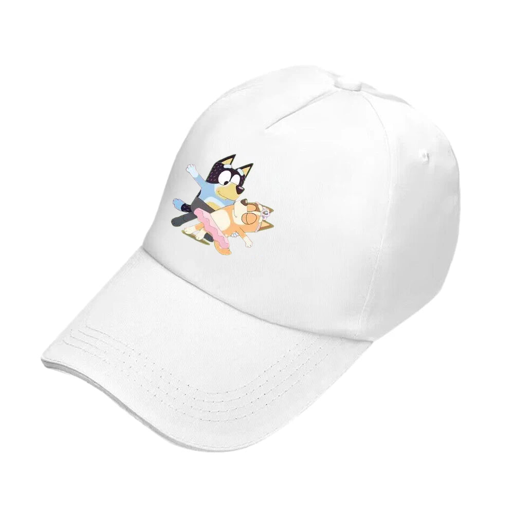 Bluey und Bingo Baseball Cap – Cartoon Design, gedruckt, Baumwolle bei Zodobi