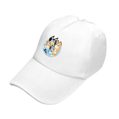 Bluey und Bingo Baseball Cap – Cartoon Design, gedruckt, Baumwolle bei Zodobi