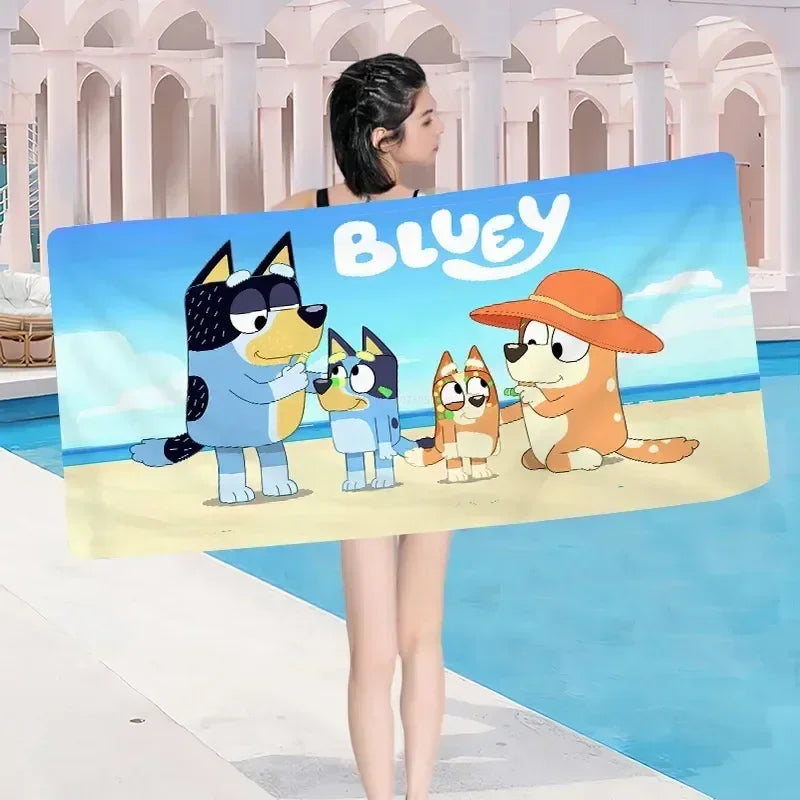 Bluey Strandtuch schnelltrocknend und tragbar bei zodobi.com