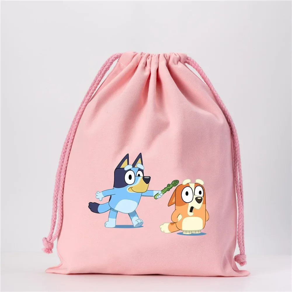 Bluey Leinwand Kordelzug-Tasche bei Zodobi