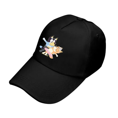 Bluey und Bingo Baseball Cap – Cartoon Design, gedruckt, Baumwolle bei Zodobi