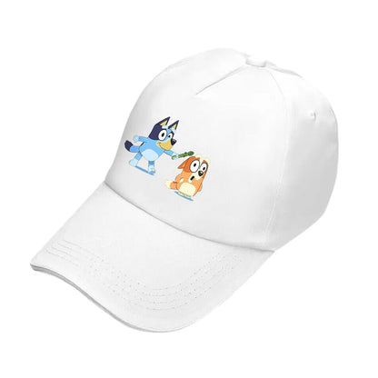 Bluey und Bingo Baseball Cap – Cartoon Design, gedruckt, Baumwolle bei Zodobi